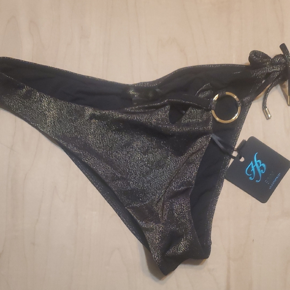 Honey Birdette Bora Black and Gold Bikini with Sleek Design